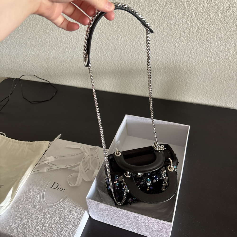 Dior Black Mini Bag with Embellishments - Picture 3 of 6